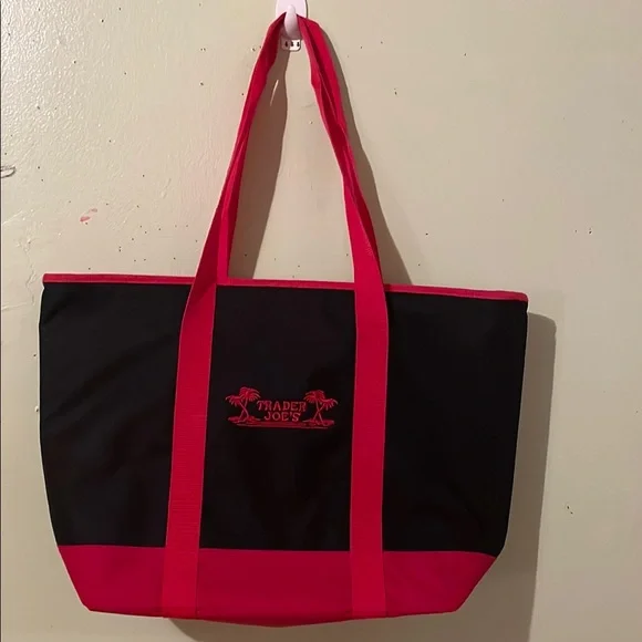 Trader Joe’s Reusable Insulated Black and Red Tote Bag - Picture 2 of 3